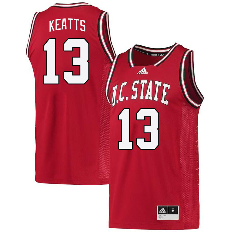 Men #13 KJ Keatts NC State Wolfpack College Basketball Jerseys Stitched Sale-Retro